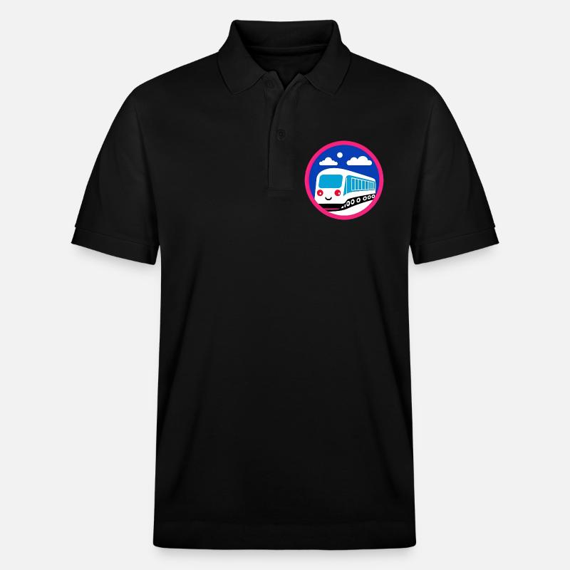 Locomotive, train, chemin de fer - Polo PREPSTER bio Stanley/Stella Unisexe - noir