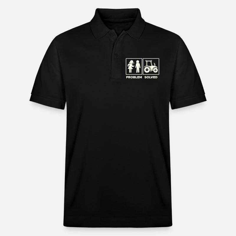 Traktor Statement Nutzfahrzeug Fahrzeug Ackerbau - Stanley/Stella Unisex Bio-Poloshirt PREPSTER - Schwarz
