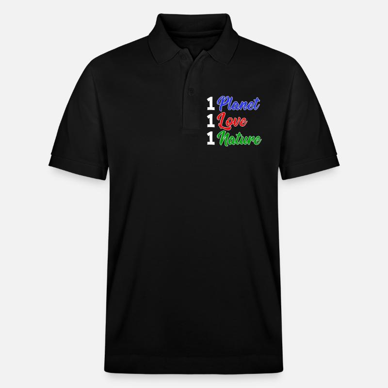 Mutter Erde Planet Natur Statement Naturschutz - Stanley/Stella Unisex Bio-Poloshirt PREPSTER - Schwarz
