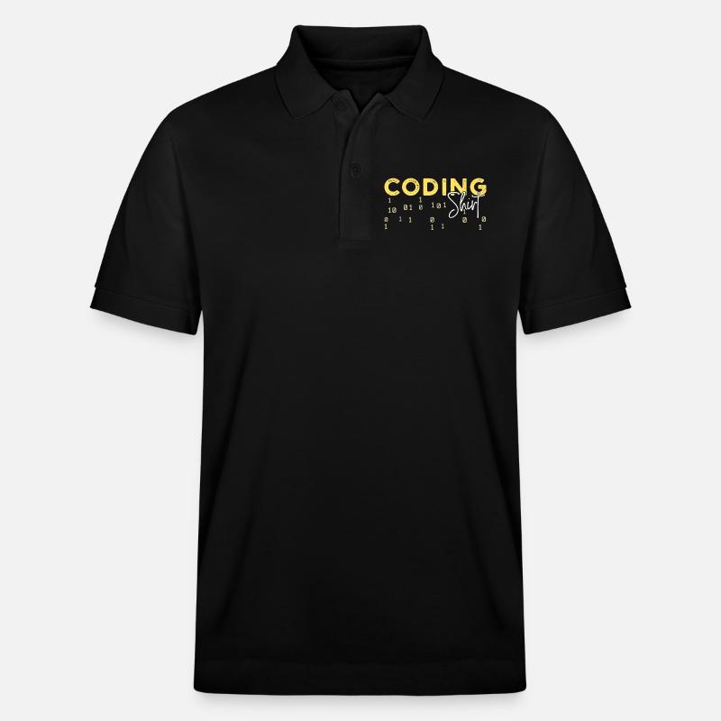 Coden Statement Developer Programmer Scripting - Stanley/Stella Unisex Organic Polo Shirt PREPSTER - black