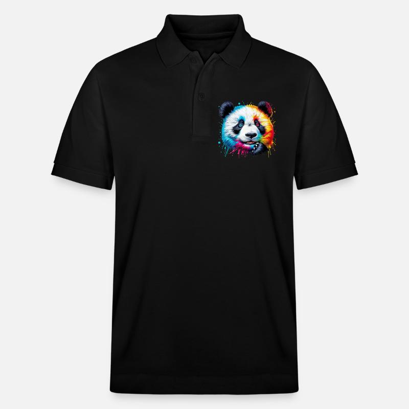 Panda - Stanley/Stella Unisex Bio-Poloshirt PREPSTER - Schwarz