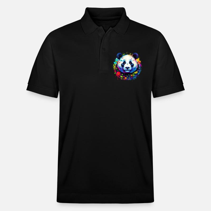 Panda - Stanley/Stella Unisex Bio-Poloshirt PREPSTER - Schwarz
