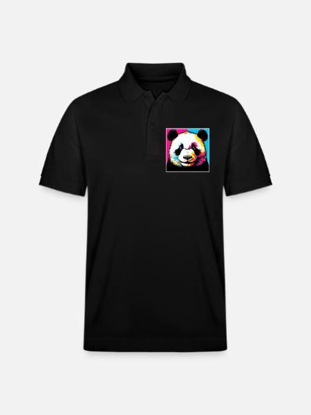 Panda - Stanley/Stella Unisex Bio-Poloshirt PREPSTER - Schwarz