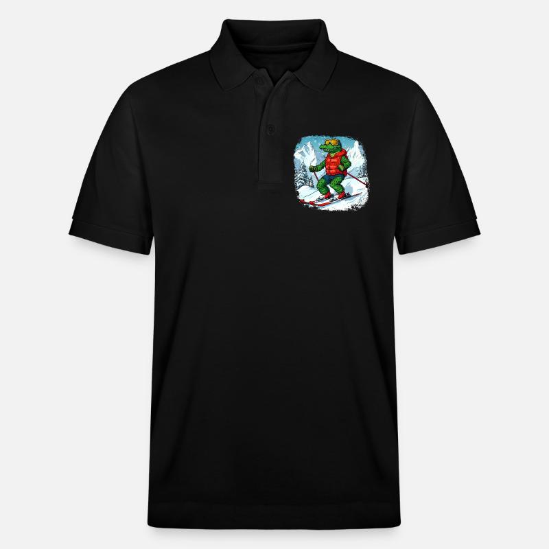 Krokodile Ski - Stanley/Stella Unisex Bio-Poloshirt PREPSTER - Schwarz