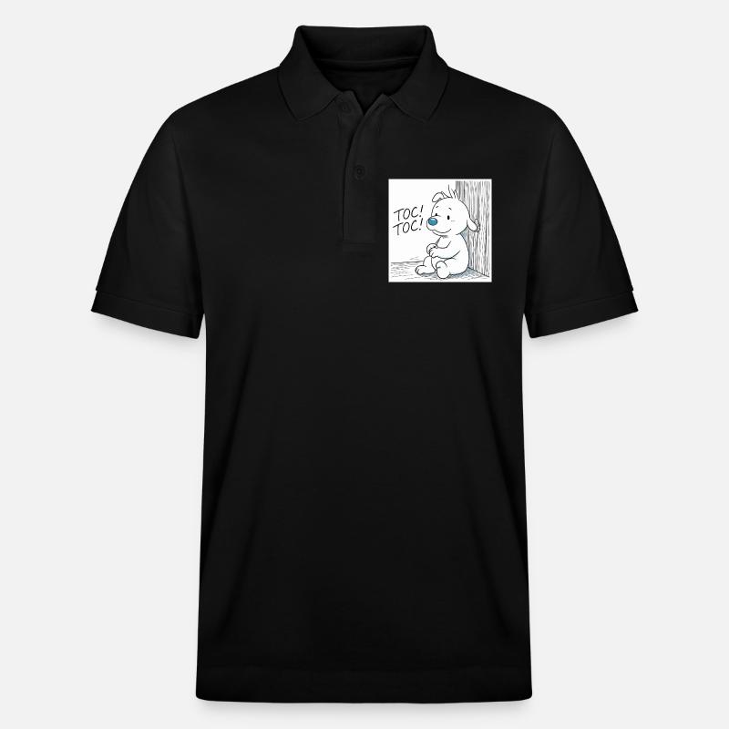 Idéfix Frappe Toc Toc Toc - Polo PREPSTER bio Stanley/Stella Unisexe - noir