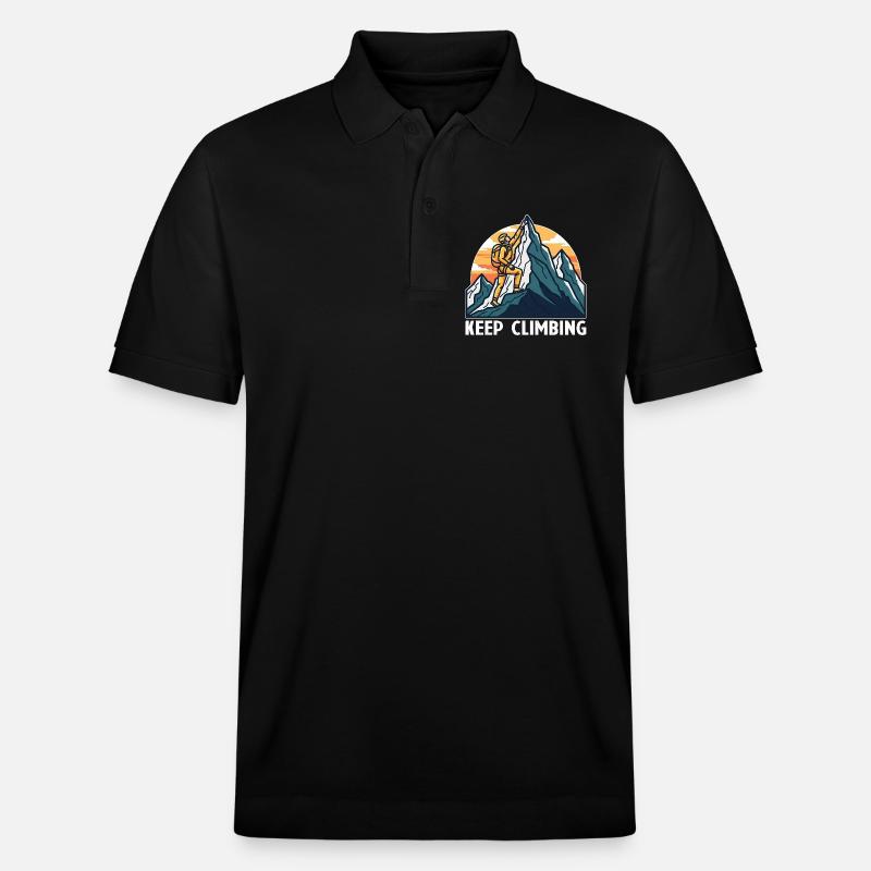 Continuer à grimper Mountaineering Design - Polo PREPSTER bio Stanley/Stella Unisexe - noir