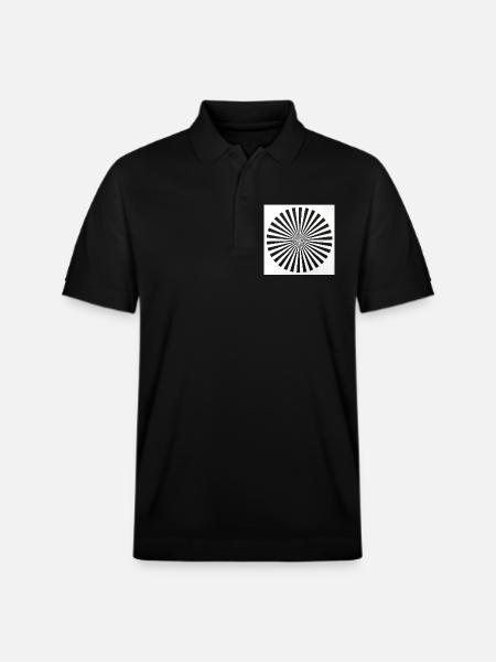Radial Optical Illusion - Stanley/Stella Unisex Organic Polo Shirt PREPSTER - black