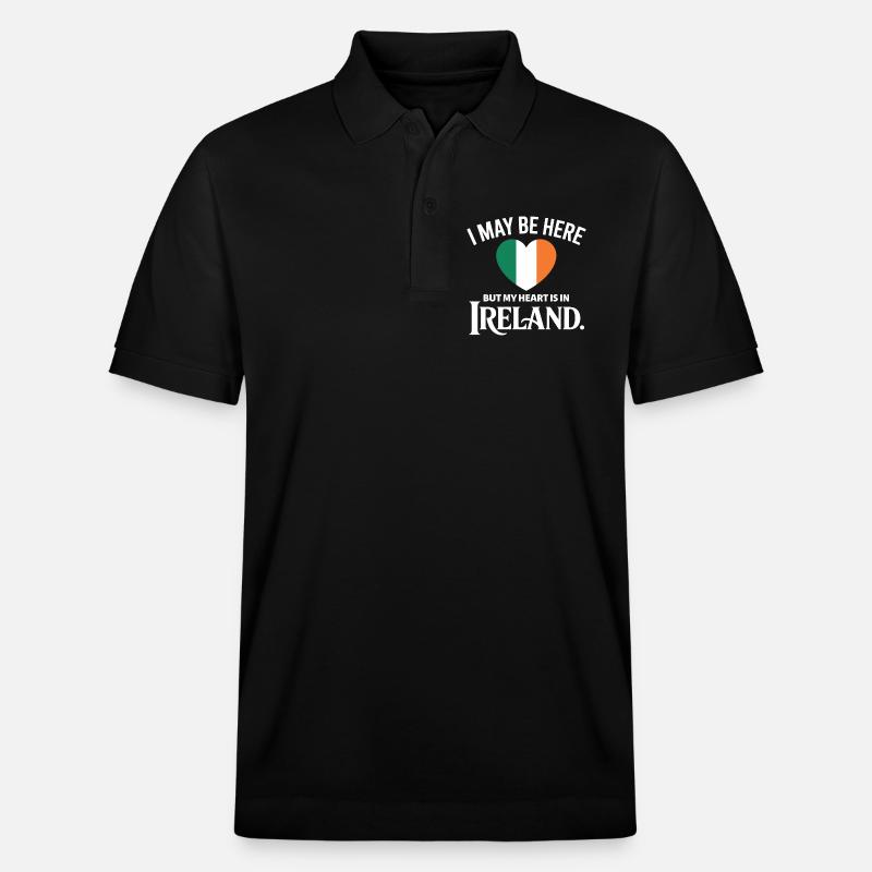 Conception du battement cardiaque irlandais - Polo PREPSTER bio Stanley/Stella Unisexe - noir