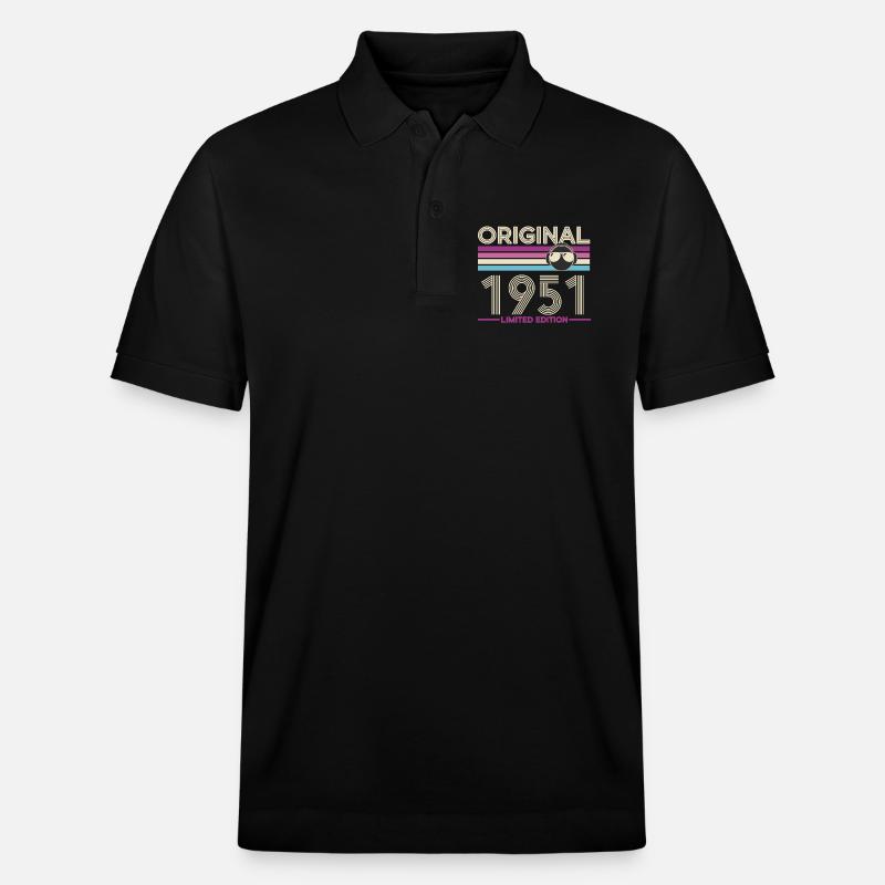 Original 1951 édition limitée - Polo PREPSTER bio Stanley/Stella Unisexe - noir