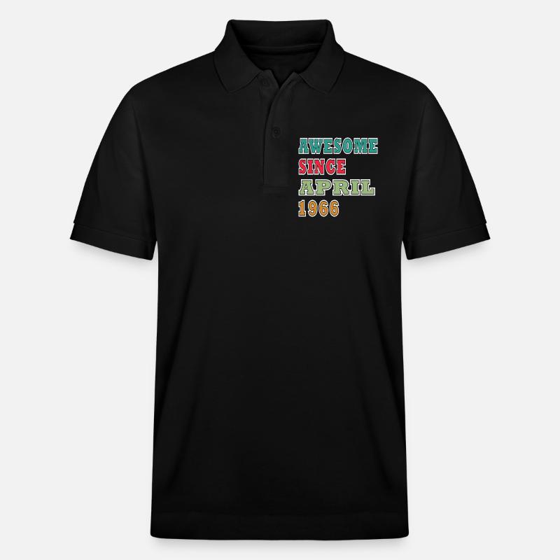 Erstaunlich seit April 1966 - Stanley/Stella Unisex Bio-Poloshirt PREPSTER - Schwarz