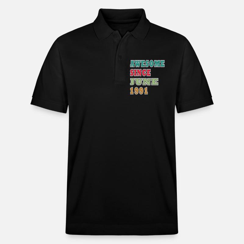 Awesome Seit Juni 1991 - Stanley/Stella Unisex Bio-Poloshirt PREPSTER - Schwarz