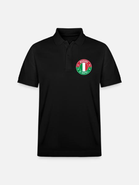 Marano di Napoli Round Emblem - Stanley/Stella Unisex Organic Polo Shirt PREPSTER - black