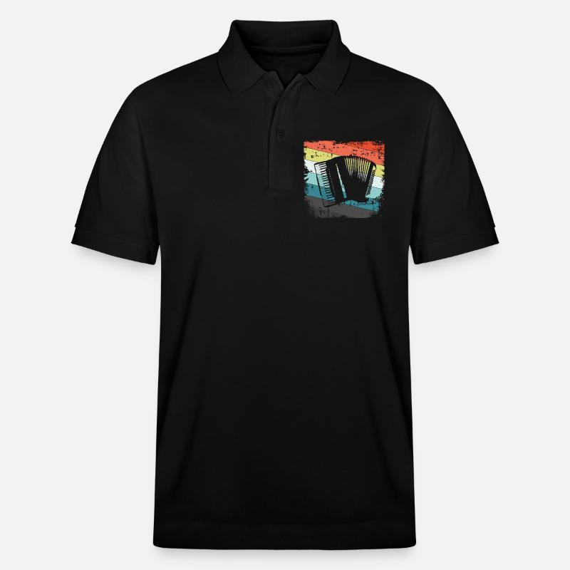 Akkordeon Harmonika - Stanley/Stella Unisex Bio-Poloshirt PREPSTER - Schwarz