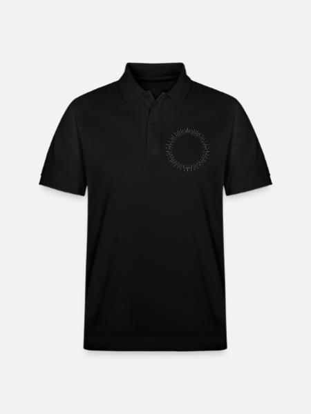 Golden Sun Ring Ray Frame - Stanley/Stella Unisex Organic Polo Shirt PREPSTER - black