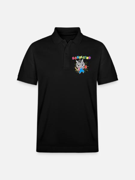 Stilvoll ins Schulleben! Unser Einschulungs-Design - Stanley/Stella Unisex Bio-Poloshirt PREPSTER - Schwarz