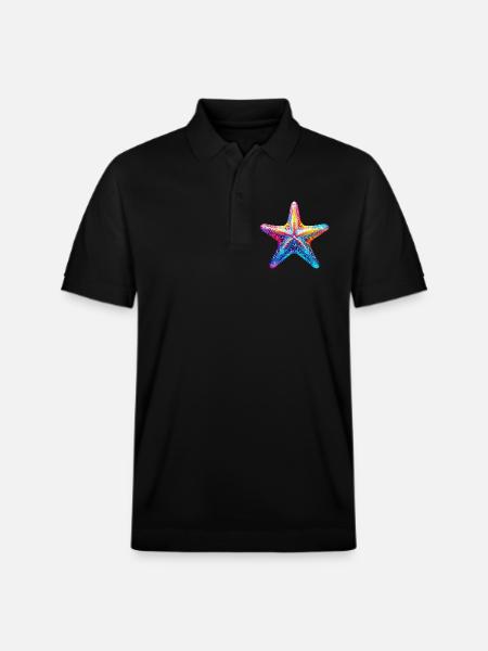Starfish - Stanley/Stella Unisex Organic Polo Shirt PREPSTER - black