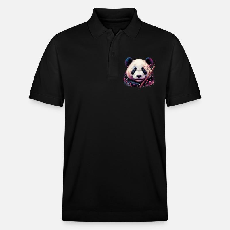 Panda - Stanley/Stella Unisex Bio-Poloshirt PREPSTER - Schwarz