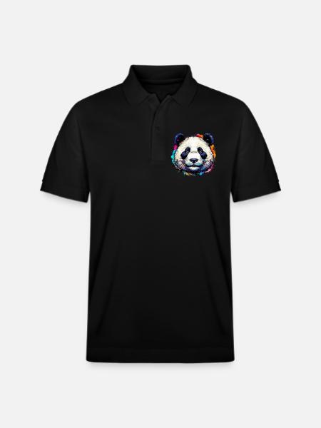 Panda - Stanley/Stella Unisex Organic Polo Shirt PREPSTER - black