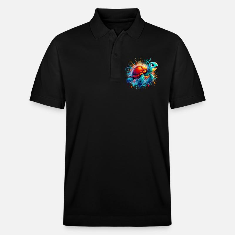 Schildkröte - Stanley/Stella Unisex Bio-Poloshirt PREPSTER - Schwarz