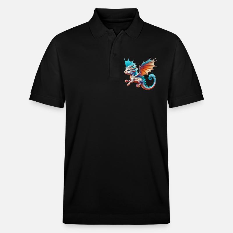Drache - Stanley/Stella Unisex Bio-Poloshirt PREPSTER - Schwarz
