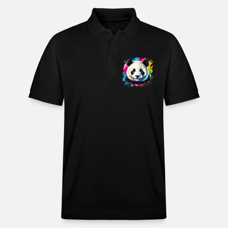 Panda - Stanley/Stella Unisex Bio-Poloshirt PREPSTER - Schwarz