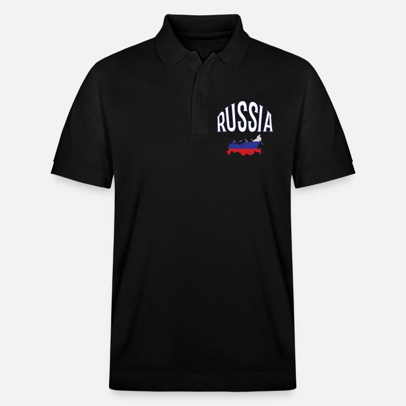 Russie - Polo PREPSTER bio Stanley/Stella Unisexe - noir