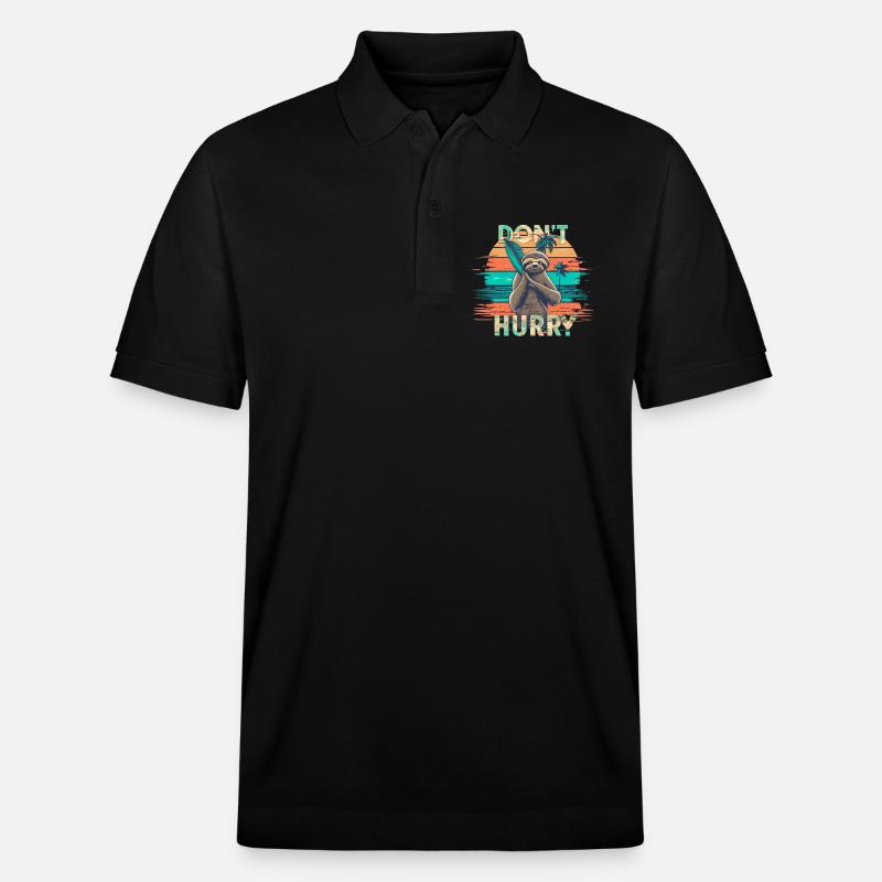Faultier - Stanley/Stella Unisex Bio-Poloshirt PREPSTER - Schwarz