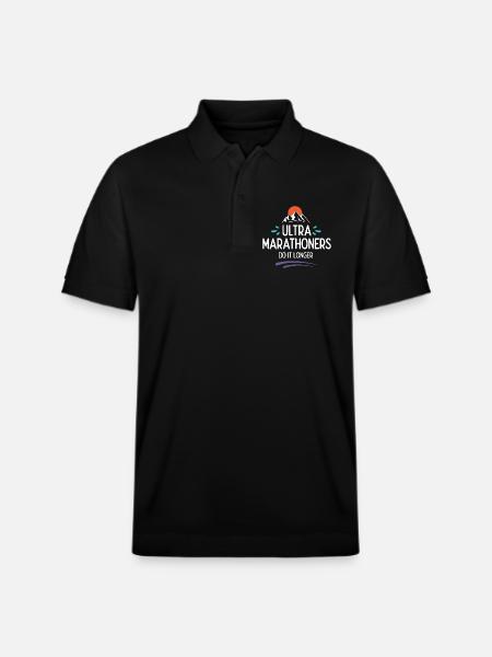 Ultra Marathoners Do It Longer - Stanley/Stella Unisex Organic Polo Shirt PREPSTER - black