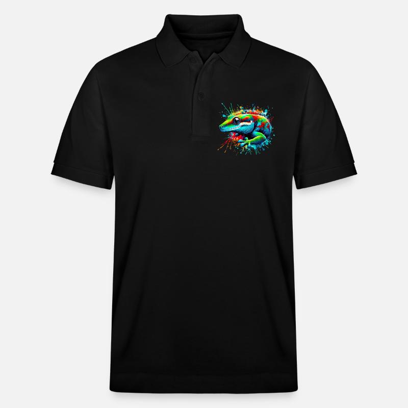Gecko - Stanley/Stella Unisex Bio-Poloshirt PREPSTER - Schwarz