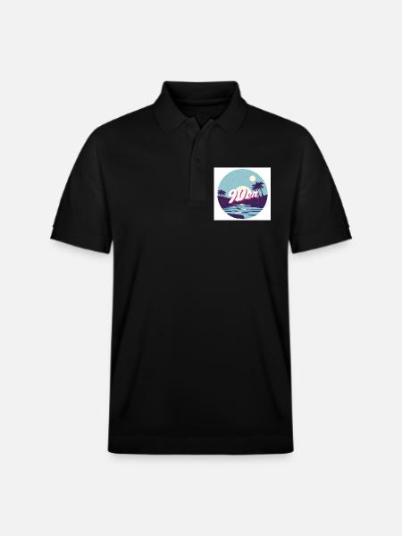 90's Summer - Stanley/Stella Unisex Organic Polo Shirt PREPSTER - black