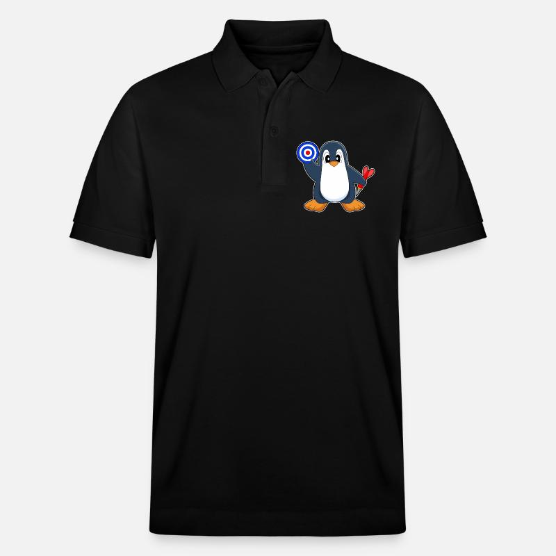 Cible de fléchettes Penguin Dart - Polo PREPSTER bio Stanley/Stella Unisexe - noir