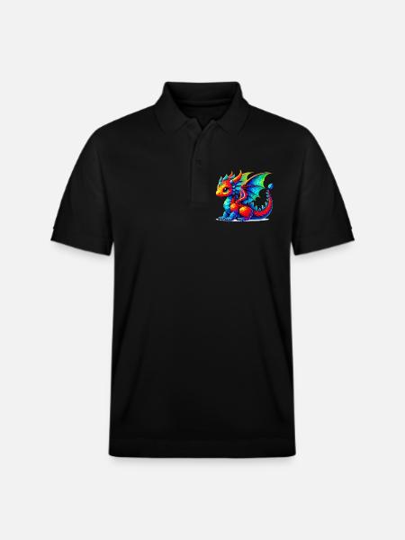 Dragon - Stanley/Stella Unisex Organic Polo Shirt PREPSTER - black