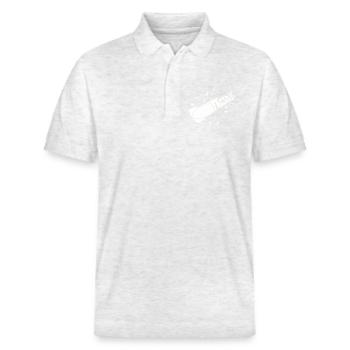 Bobfahrer Bobschlitten Viererbob - Stanley/Stella Unisex Bio-Poloshirt PREPSTER - Weiß meliert - Vorne - Roxy (174cm) & Andy (188cm)