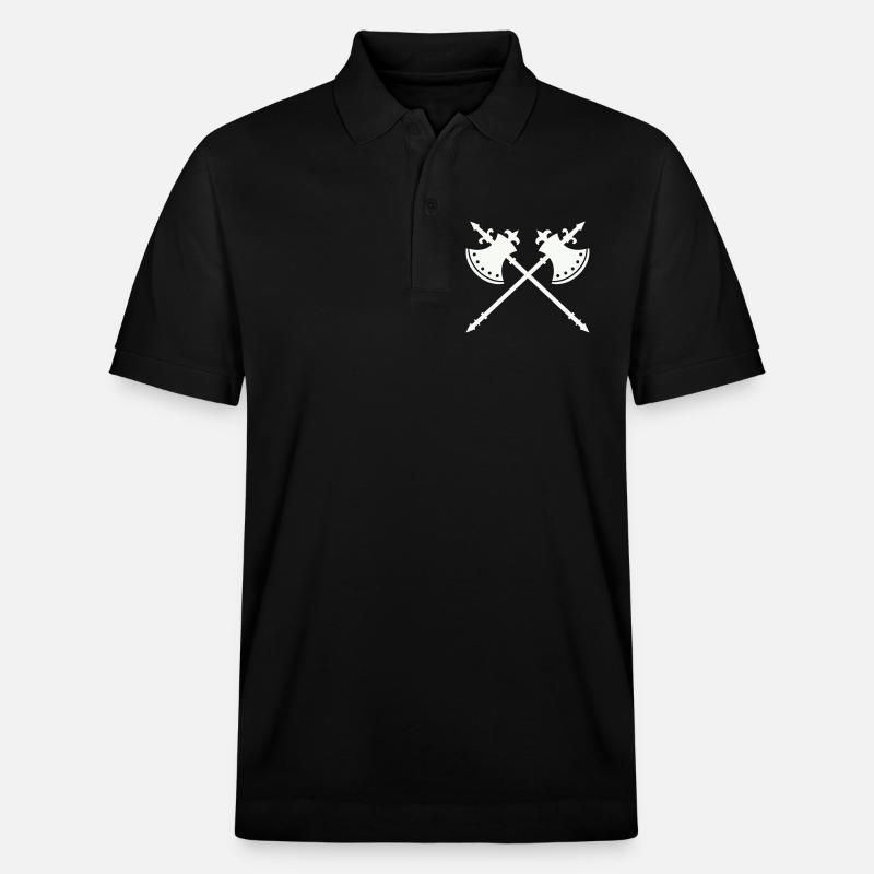 Axe de guerre de croisement - Polo PREPSTER bio Stanley/Stella Unisexe - noir