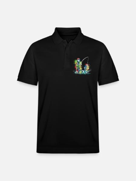 Fischerlegende Fischerfisch - Stanley/Stella Unisex Bio-Poloshirt PREPSTER - Schwarz