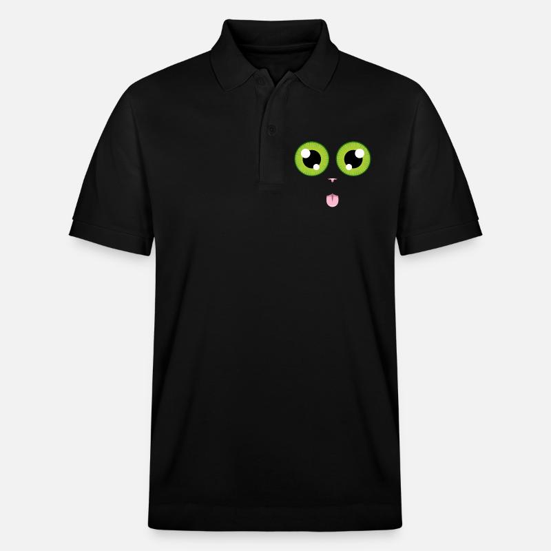 Le chat tire la langue - Polo PREPSTER bio Stanley/Stella Unisexe - noir