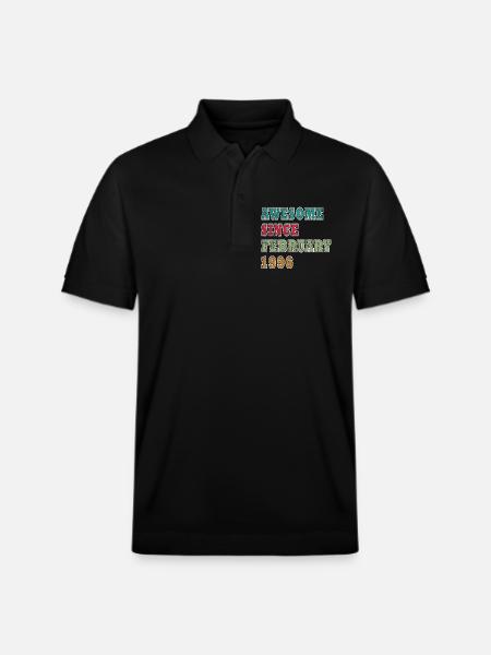 February 1996 Birthday Legend - Stanley/Stella Unisex Organic Polo Shirt PREPSTER - black