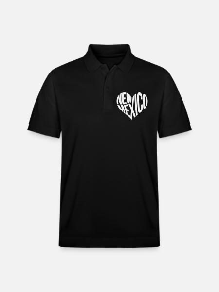 New Mexico Heart Typo - Stanley/Stella Unisex Organic Polo Shirt PREPSTER - black