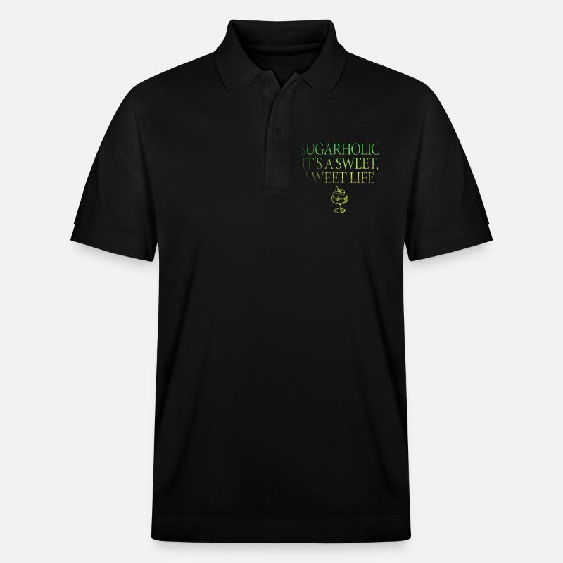 Sucré Holic C’est une vie douce - Polo PREPSTER bio Stanley/Stella Unisexe - noir