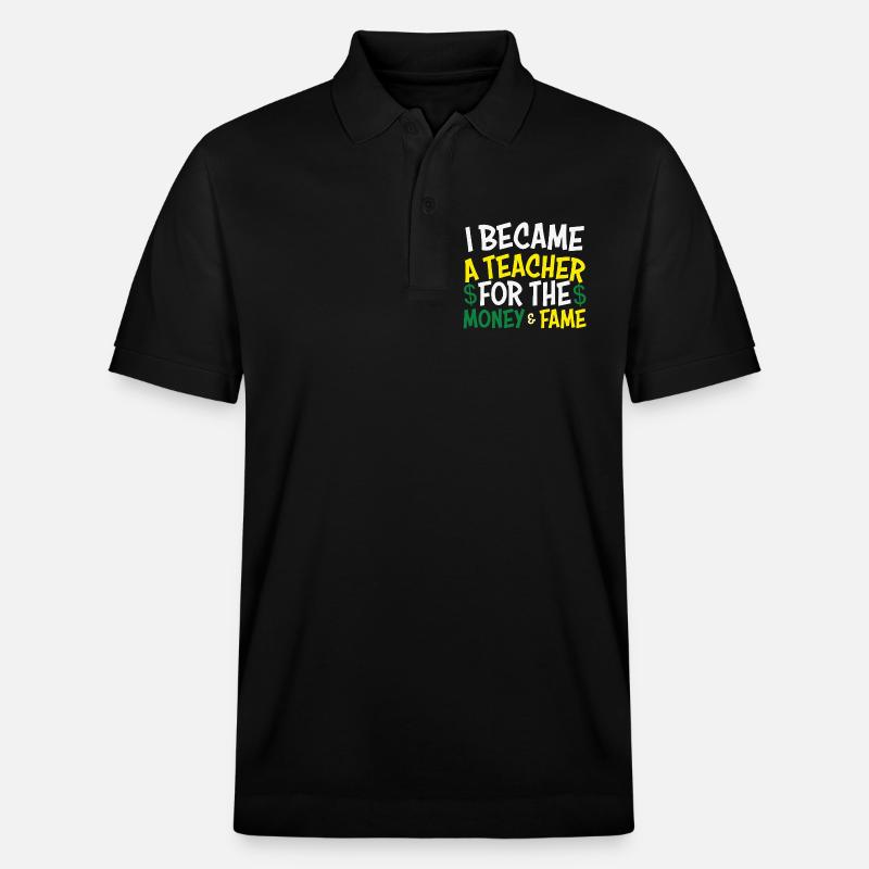Abschlussmotto Lehrer Berufsprägend - Stanley/Stella Unisex Bio-Poloshirt PREPSTER - Schwarz