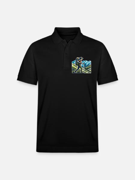 Wanderin Wandern - Stanley/Stella Unisex Bio-Poloshirt PREPSTER - Schwarz