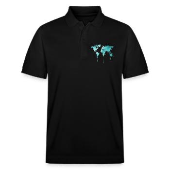 carte du monde - Polo PREPSTER bio Stanley/Stella Unisexe - noir - Devant - Roxy (174cm) & Andy (188cm)