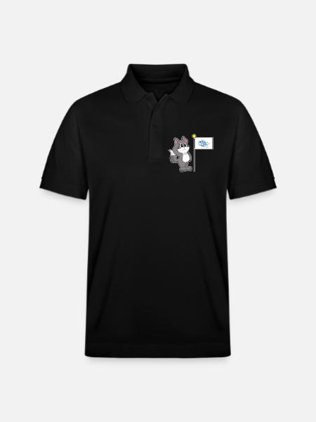 Drapeau de chat - Polo PREPSTER bio Stanley/Stella Unisexe - noir