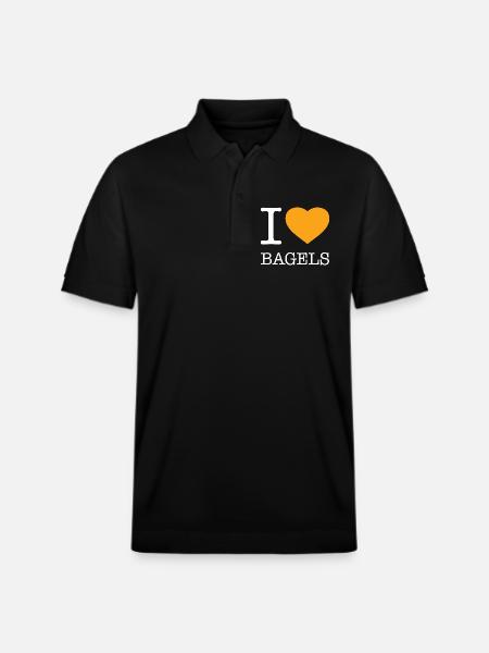 J’ADORE LES BAGELS - Polo PREPSTER bio Stanley/Stella Unisexe - noir