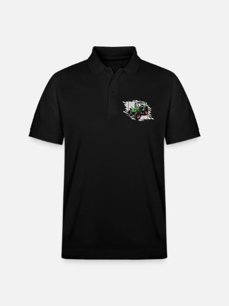 Tractor Farmer - Stanley/Stella Unisex Organic Polo Shirt PREPSTER - black