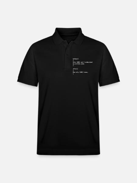 Programmer Joke - Stanley/Stella Unisex Organic Polo Shirt PREPSTER - black