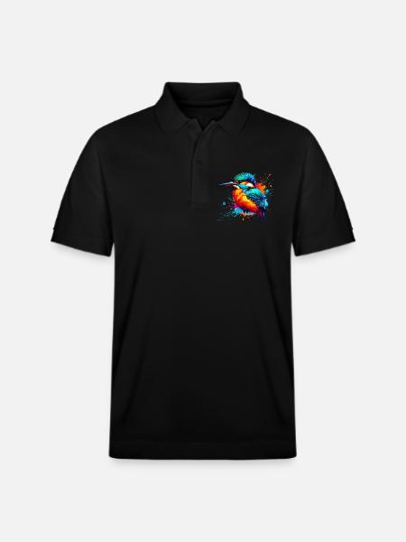 Kingfisher - Stanley/Stella Unisex Organic Polo Shirt PREPSTER - black