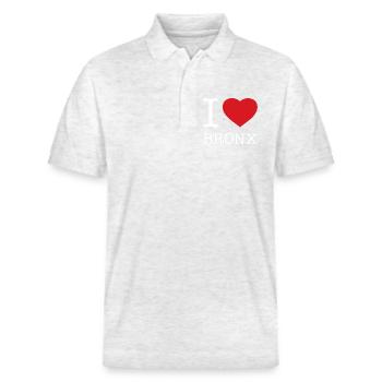 J’ADORE LE BRONX - Polo PREPSTER bio Stanley/Stella Unisexe - blanc chiné - Devant - Roxy (174cm) & Andy (188cm)