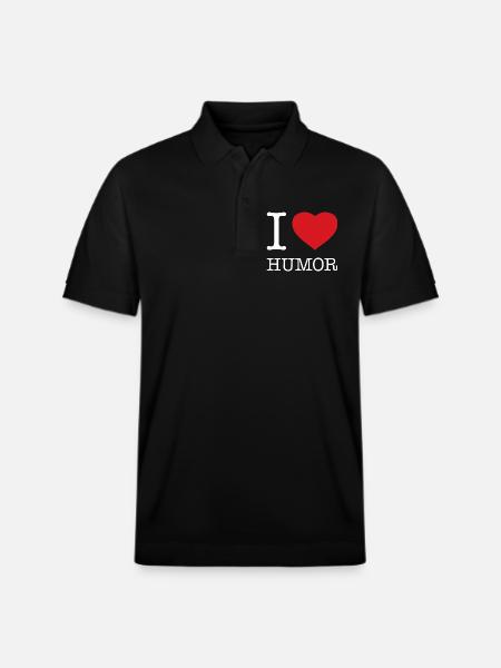 J’ADORE L’HUMOUR - Polo PREPSTER bio Stanley/Stella Unisexe - noir