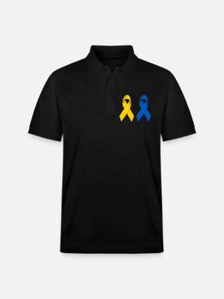 Peace loops for Ukraine - Stanley/Stella Unisex Organic Polo Shirt PREPSTER - black